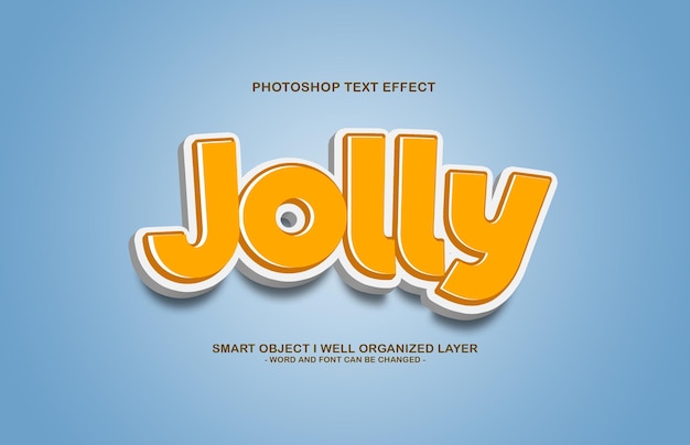3d editable jolly text style effect