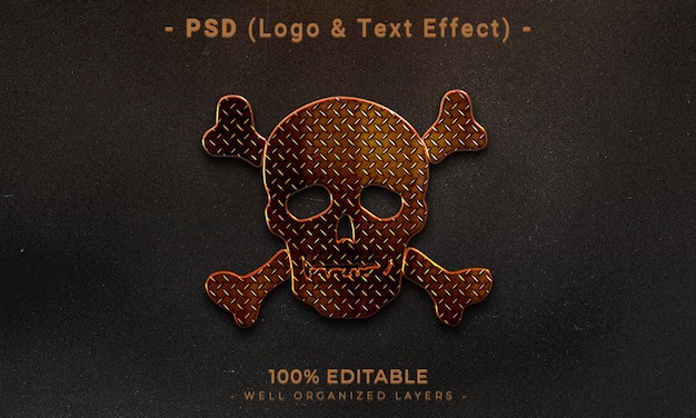 3d editable logo and text effect style mockup with dark abstract background