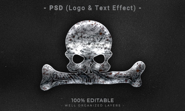 3d editable logo and text effect style mockup with dark abstract background