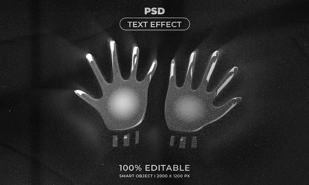 PSD的3 d可编辑的标志和文字效果风格与黑暗的抽象背景模型