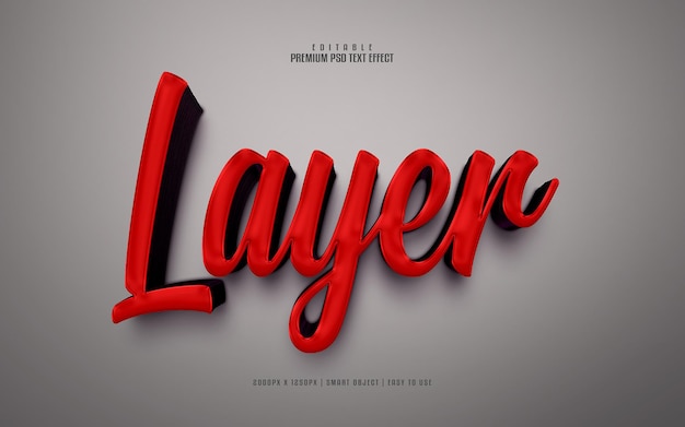 3d editable premium psd text effect