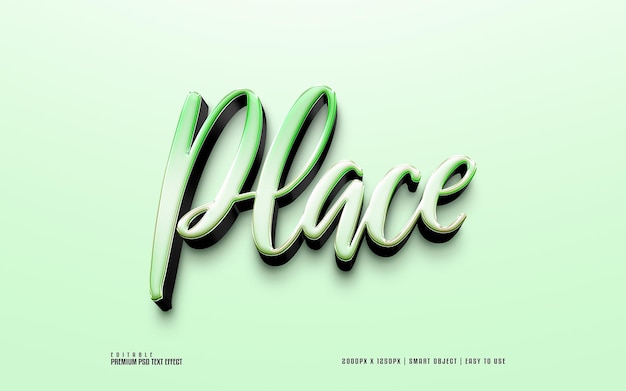 3d editable premium psd text effect