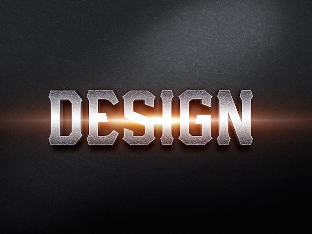 3d editable psd text effect with smart object