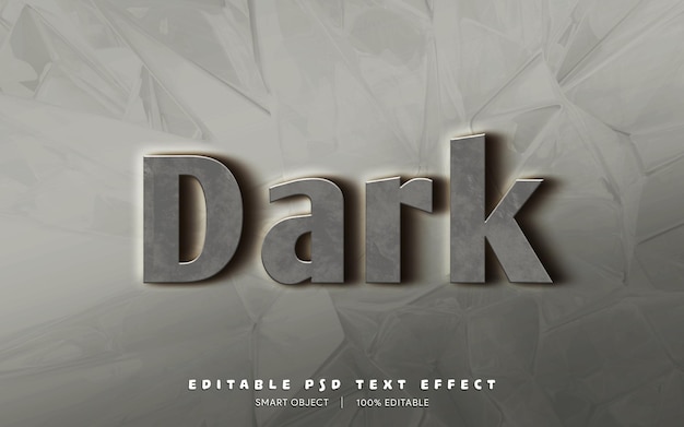 3d Editable psd text effect with smart object