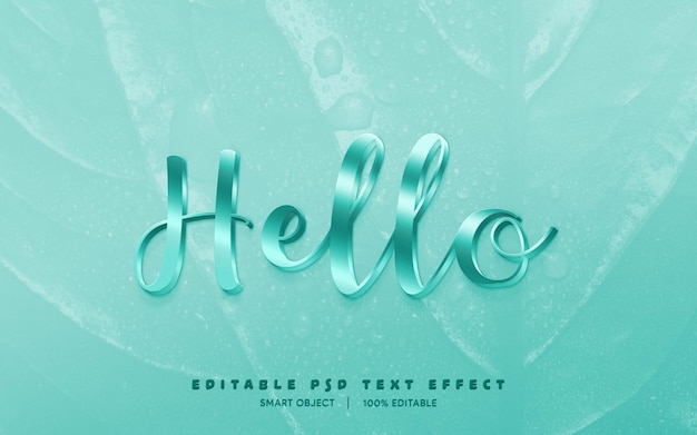 3d Editable psd text effect with smart object