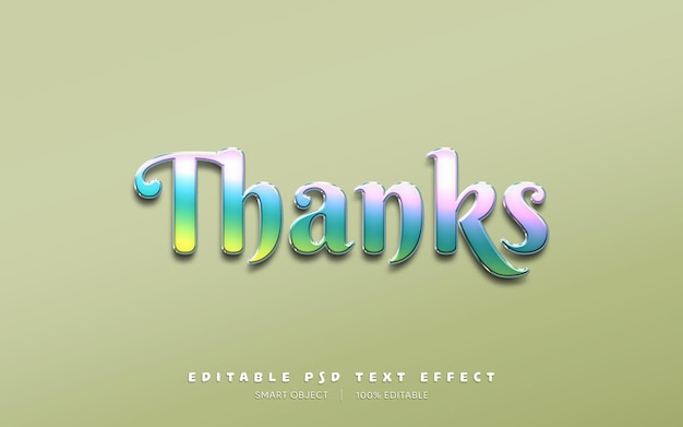 3d Editable psd text effect