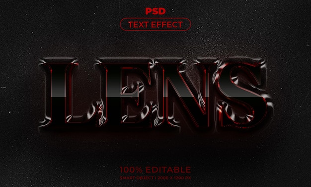 3d editable text and logo effect style mockup with dark abstract background