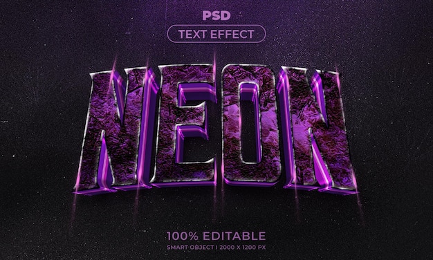 3d editable text and logo effect style mockup with dark abstract background