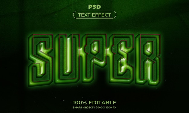 3d editable text and logo effect style mockup with dark abstract background