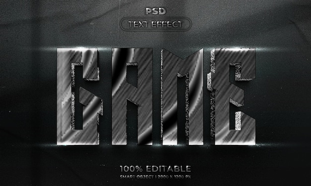 PSD 3d редактируемый макет в стиле текста и логотипа с темным абстрактным фоном
