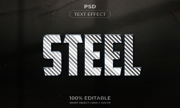 3d editable text and logo effect style mockup with dark abstract background