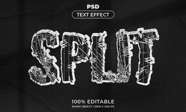 3d editable text and logo effect style mockup with dark abstract background