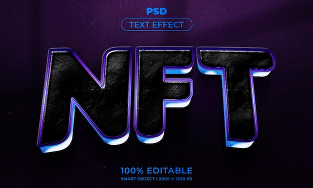 3d editable text and logo effect style mockup with dark abstract background