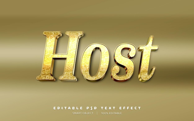 PSD 3d editable text effect mockup template