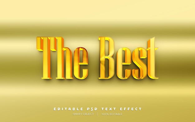 PSD 3d editable text effect mockup template