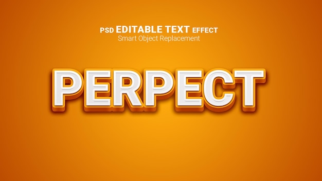 3d editable text effect psd