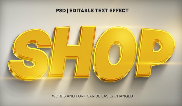 3d editable text effect shop
