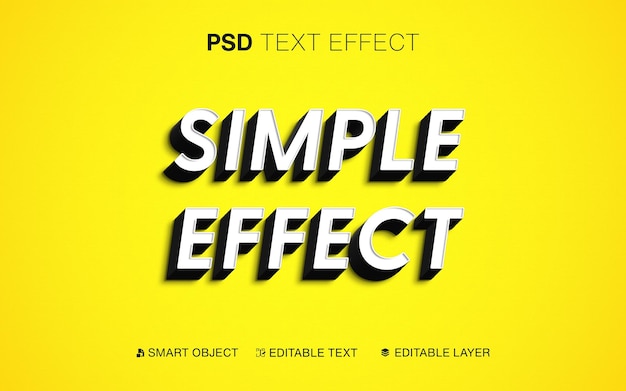 3d editable text effect simple