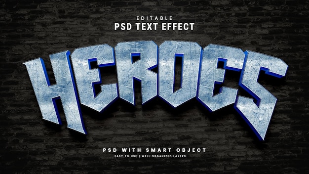 PSD 3d editable text effect style premium psd