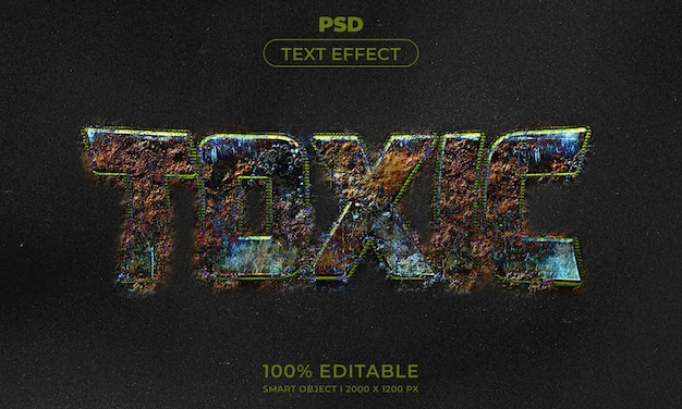 PSD 3d редактируемый текстовый эффект с фоном