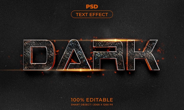 PSD 3d editable text effect style with background