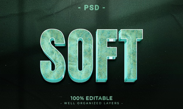 3d editable text effect style with background