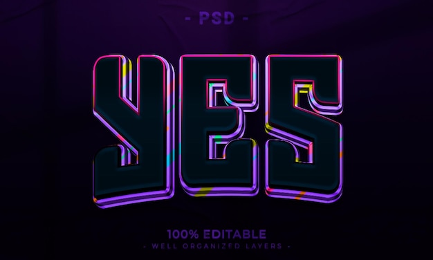 PSD 배경이 있는 3d 편집 가능한 텍스트 효과 스타일