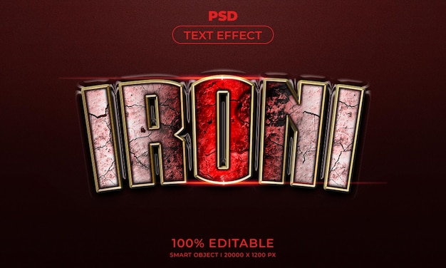 PSD 3d editable text effect style with background