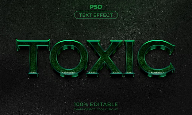 PSD 3d editable text effect style with background