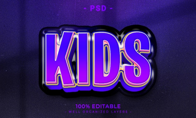 PSD 3d editable text effect style with background