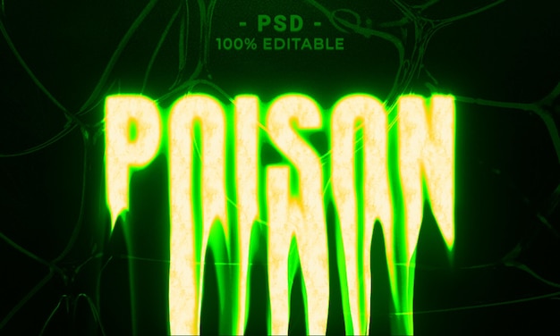 PSD 3d editable text effect style with background