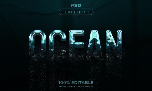 3d editable text effect style with background