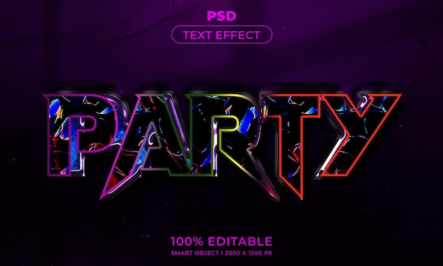 PSD 3d editable text effect style with background