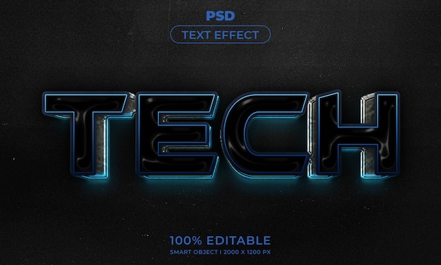 PSD 3d editable text effect style with background