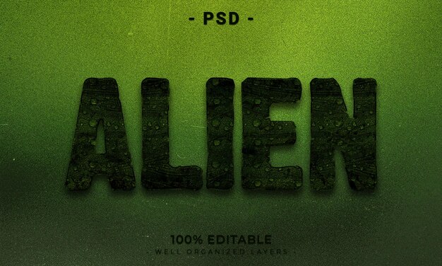 PSD 3d editable text effect style with background