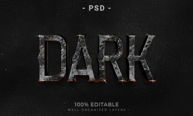 PSD 3d editable text effect style with background