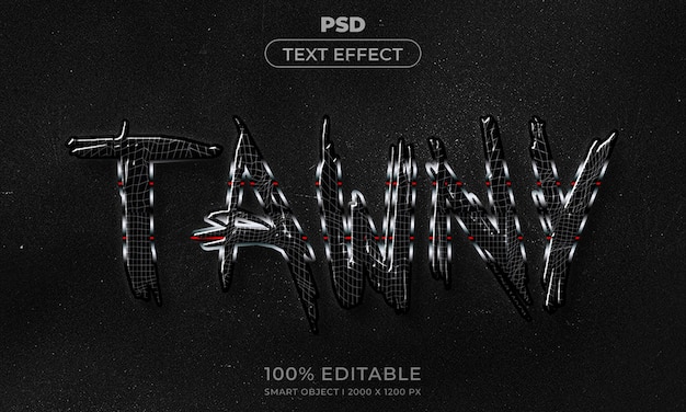 3d editable text effect style with background