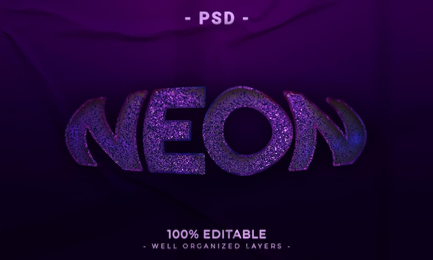 PSD 3d editable text effect style with background