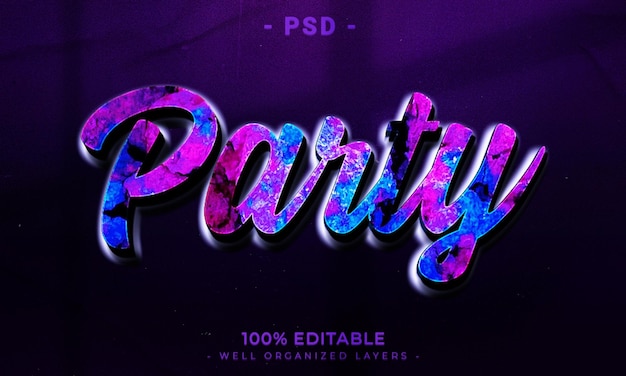 PSD 3d editable text effect style with background