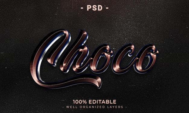 3d editable text effect style with background