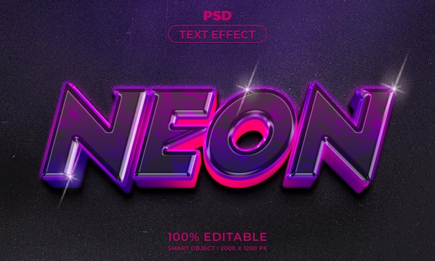 PSD 3d editable text effect style with background