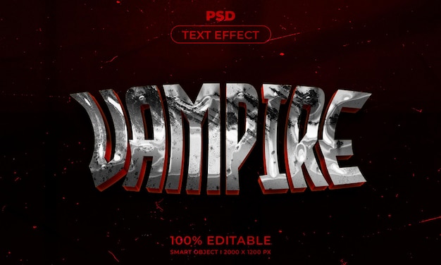 PSD 3d editable text effect style with background