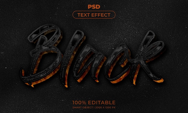 PSD 3d редактируемый текстовый эффект с фоном