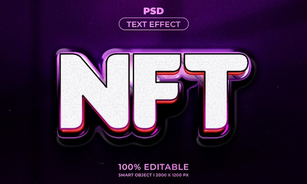 PSD 3d editable text effect style with background