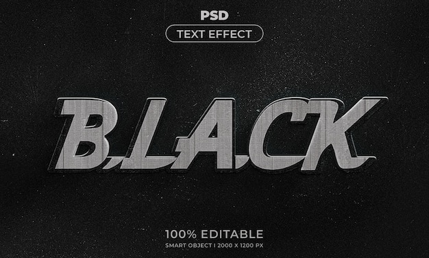 3D редактируемый стиль текстового эффекта с фоном