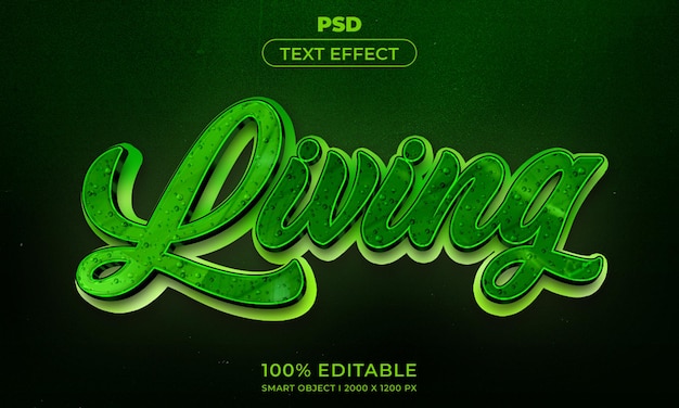 3d editable text effect style with background