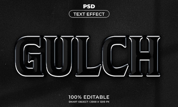 3d editable text effect style with background