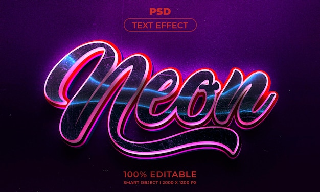 PSD stile effetto testo modificabile 3d con sfondo