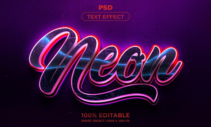 PSD 3d editable text effect style with background