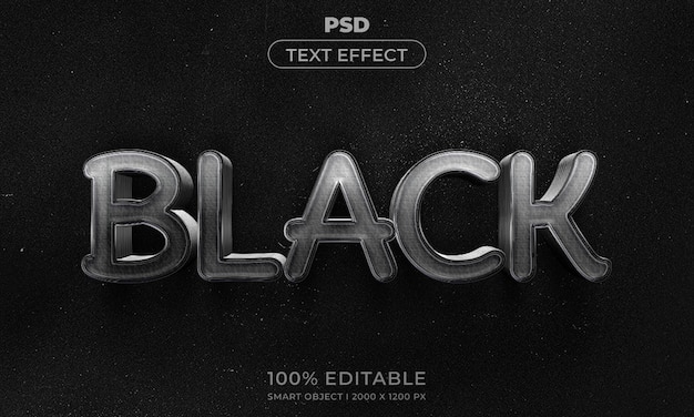 3d editable text effect style with background